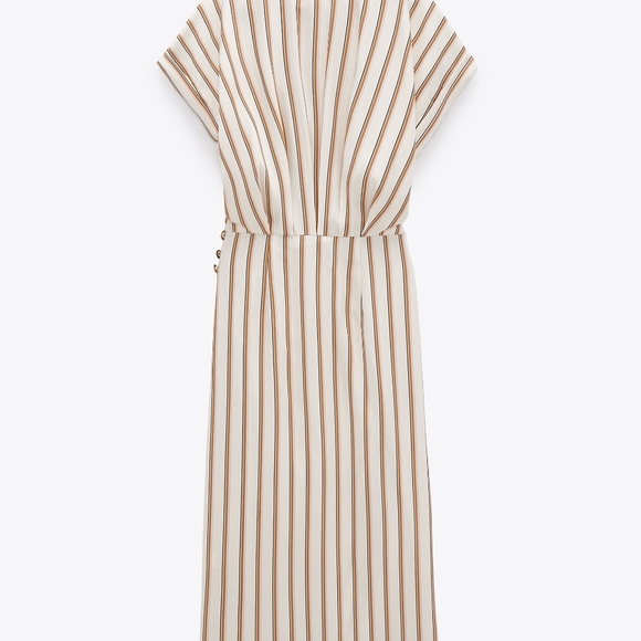 Zara Draped Dress- stripe pattern - Picture 6 of 6